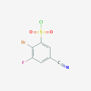 molecular formula C7H2BrClFNO2S B1414617 2-Bromo-5-cyano-3-fluorobenzenesulfonyl chloride CAS No. 1804387-28-7