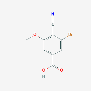 molecular formula C9H6BrNO3 B1414622 3-Bromo-4-cyano-5-methoxybenzoic acid CAS No. 1805413-88-0