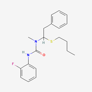 molecular formula C20H25FN2OS B14146279 N-[1-(Butylsulfanyl)-2-phenylethyl]-N'-(2-fluorophenyl)-N-methylurea CAS No. 89135-73-9