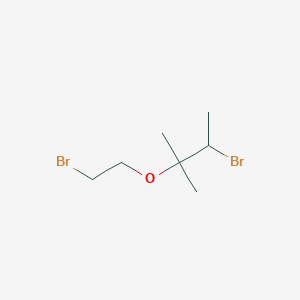 molecular formula C7H14Br2O B14146320 3-Bromo-2-(2-bromoethoxy)-2-methylbutane CAS No. 88738-93-6