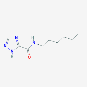 molecular formula C9H16N4O B14146347 N-hexyl-1H-1,2,4-triazole-5-carboxamide CAS No. 879774-90-0