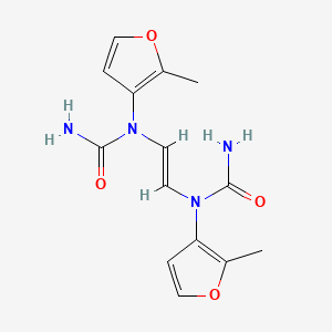 molecular formula C14H16N4O4 B14146370 Urea, 1,1'-vinylenebis(3-furfuryl-, (E)- CAS No. 25524-62-3