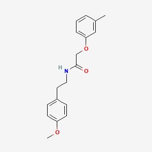 molecular formula C18H21NO3 B14146389 N-[2-(4-methoxyphenyl)ethyl]-2-(3-methylphenoxy)acetamide CAS No. 5937-38-2