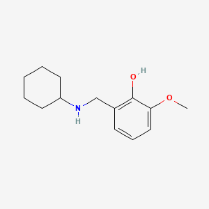molecular formula C14H21NO2 B14146398 Phenol, 2-((cyclohexylamino)methyl)-6-methoxy- CAS No. 59004-61-4