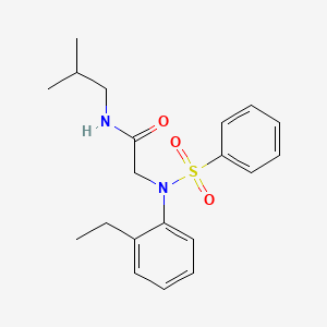 molecular formula C20H26N2O3S B14146404 N~2~-(2-ethylphenyl)-N-(2-methylpropyl)-N~2~-(phenylsulfonyl)glycinamide CAS No. 503839-15-4