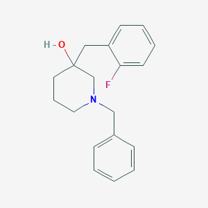 molecular formula C19H22FNO B14146450 1-Benzyl-3-[(2-fluorophenyl)methyl]piperidin-3-ol CAS No. 89038-97-1