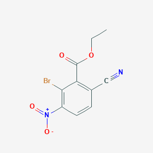 molecular formula C10H7BrN2O4 B1414650 Ethyl 2-bromo-6-cyano-3-nitrobenzoate CAS No. 1805190-80-0