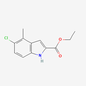 molecular formula C12H12ClNO2 B14146520 Ethyl 5-chloro-4-methyl-1h-indole-2-carboxylate CAS No. 194870-67-2