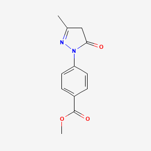 molecular formula C12H12N2O3 B14146521 methyl 4-(3-methyl-5-oxo-4,5-dihydro-1H-pyrazol-1-yl)benzoate CAS No. 60798-07-4