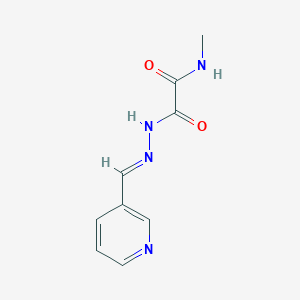 molecular formula C9H10N4O2 B14146535 N-methyl-2-oxo-2-[(2E)-2-(pyridin-3-ylmethylidene)hydrazinyl]acetamide 
