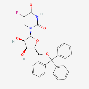 molecular formula C28H25FN2O6 B14146600 5-Fluoro-5'-O-(triphenylmethyl)uridine CAS No. 3871-66-7