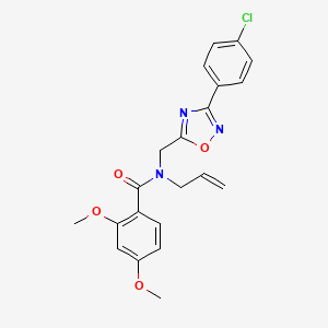 molecular formula C21H20ClN3O4 B14146615 N-{[3-(4-chlorophenyl)-1,2,4-oxadiazol-5-yl]methyl}-2,4-dimethoxy-N-(prop-2-en-1-yl)benzamide CAS No. 887686-66-0