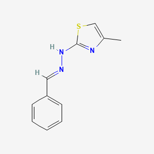 molecular formula C11H11N3S B14146629 N-[(E)-benzylideneamino]-4-methyl-1,3-thiazol-2-amine CAS No. 37072-50-7