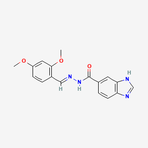 molecular formula C17H16N4O3 B14146638 N'-[(E)-(2,4-dimethoxyphenyl)methylidene]-1H-benzimidazole-5-carbohydrazide 