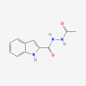 molecular formula C11H11N3O2 B14146641 N'-acetyl-1H-indole-2-carbohydrazide CAS No. 37574-75-7