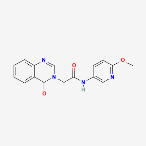 molecular formula C16H14N4O3 B14146757 N-(6-methoxypyridin-3-yl)-2-(4-oxoquinazolin-3(4H)-yl)acetamide 