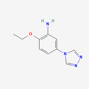 molecular formula C10H12N4O B1414678 2-ethoxy-5-(4H-1,2,4-triazol-4-yl)aniline CAS No. 1060796-06-6