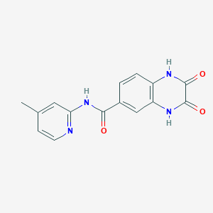 molecular formula C15H12N4O3 B14146784 N-(4-methylpyridin-2-yl)-2,3-dioxo-1,4-dihydroquinoxaline-6-carboxamide CAS No. 883467-25-2
