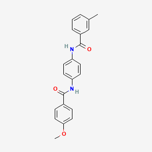 molecular formula C22H20N2O3 B14146790 N-[4-[(4-methoxybenzoyl)amino]phenyl]-3-methylbenzamide CAS No. 362482-01-7