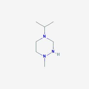 molecular formula C7H17N3 B14146792 1-Methyl-4-(propan-2-yl)-1,2,4-triazinane CAS No. 88967-26-4
