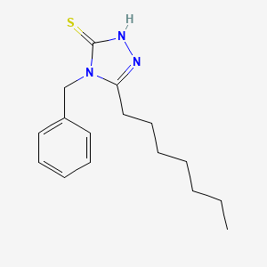 molecular formula C16H23N3S B14146801 4-benzyl-3-heptyl-1H-1,2,4-triazole-5-thione CAS No. 124953-81-7
