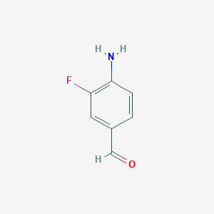 molecular formula C7H6FNO B14146831 4-Amino-3-fluorobenzaldehyde CAS No. 146019-47-8