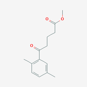 molecular formula C14H18O3 B14146874 Methyl 2,5-dimethyl-I-oxobenzenepentanoate CAS No. 60438-86-0