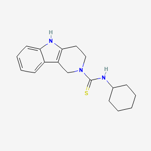molecular formula C18H23N3S B14146943 N-cyclohexyl-1,3,4,5-tetrahydropyrido[4,3-b]indole-2-carbothioamide CAS No. 374763-60-7