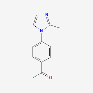molecular formula C12H12N2O B1414696 1-[4-(2-Methylimidazol-1-yl)phenyl]ethanone CAS No. 119924-92-4