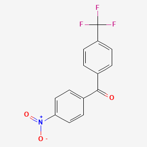 molecular formula C14H8F3NO3 B14146992 Methanone, (4-nitrophenyl)[4-(trifluoromethyl)phenyl]- CAS No. 89100-22-1