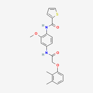 molecular formula C22H22N2O4S B14147019 N-(4-{[(2,3-dimethylphenoxy)acetyl]amino}-2-methoxyphenyl)thiophene-2-carboxamide CAS No. 876884-52-5