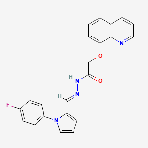 molecular formula C22H17FN4O2 B14147060 N'-{(E)-[1-(4-fluorophenyl)-1H-pyrrol-2-yl]methylidene}-2-(quinolin-8-yloxy)acetohydrazide 