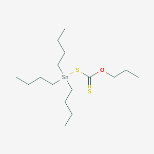 molecular formula C16H34OS2Sn B14147098 Tributyl[(propoxycarbonothioyl)sulfanyl]stannane CAS No. 89154-72-3