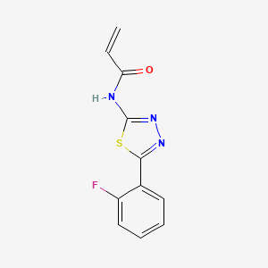 molecular formula C11H8FN3OS B14147164 N-[5-(2-Fluorophenyl)-1,3,4-thiadiazol-2-yl]-2-propenamide CAS No. 128627-53-2