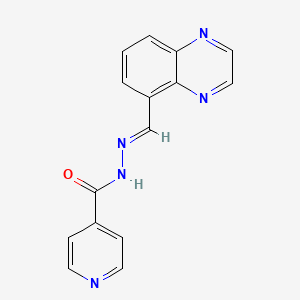 molecular formula C15H11N5O B14147178 N'-[(E)-quinoxalin-5-ylmethylidene]pyridine-4-carbohydrazide 