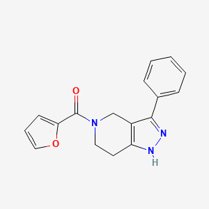 molecular formula C17H15N3O2 B14147224 furan-2-yl(3-phenyl-1,4,6,7-tetrahydro-5H-pyrazolo[4,3-c]pyridin-5-yl)methanone CAS No. 905432-01-1