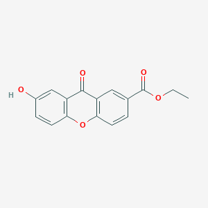 molecular formula C16H12O5 B14147269 ethyl 7-hydroxy-9-oxo-9H-xanthene-2-carboxylate CAS No. 54087-06-8