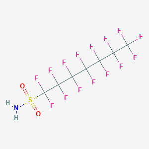 molecular formula C7F15SO2NH2<br>C7H2F15NO2S B14147344 Perfluoroheptane sulfonamide CAS No. 82765-77-3