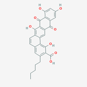 molecular formula C28H22O8 B141474 Bequinostatin C CAS No. 152175-74-1