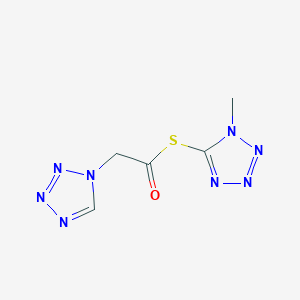 molecular formula C5H6N8OS B14147413 S-(1-Methyl-1H-tetrazol-5-yl) (1H-tetrazol-1-yl)ethanethioate CAS No. 89200-62-4