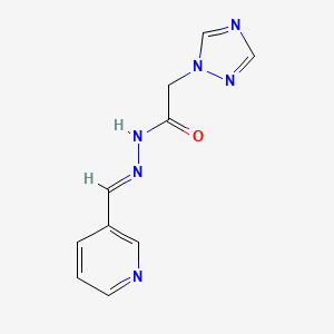 molecular formula C10H10N6O B14147452 N'-[(E)-pyridin-3-ylmethylidene]-2-(1H-1,2,4-triazol-1-yl)acetohydrazide 
