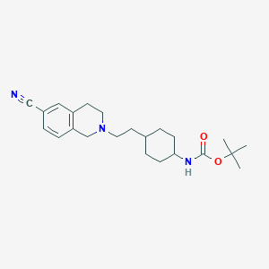 molecular formula C23H33N3O2 B14147540 Tert-butyl N-[4-[2-(6-cyano-3,4-dihydro-1H-isoquinolin-2-yl)ethyl]cyclohexyl]carbamate CAS No. 215790-38-8