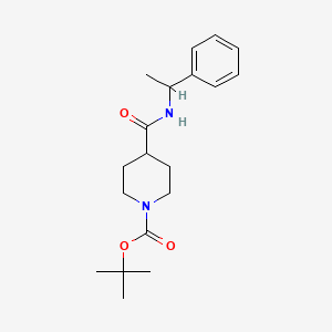 molecular formula C19H28N2O3 B14147546 Tert-butyl 4-[(1-phenylethyl)carbamoyl]piperidine-1-carboxylate CAS No. 757949-49-8