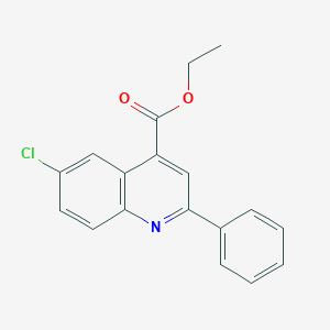 molecular formula C18H14ClNO2 B14147629 Ethyl 6-chloro-2-phenylquinoline-4-carboxylate CAS No. 6633-64-3