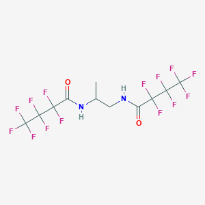 molecular formula C11H8F14N2O2 B14147655 N,N'-(Propane-1,2-diyl)bis(2,2,3,3,4,4,4-heptafluorobutanamide) CAS No. 133911-24-7