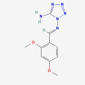 molecular formula C10H12N6O2 B14147700 N~1~-[(E)-(2,4-dimethoxyphenyl)methylidene]-1H-tetrazole-1,5-diamine 