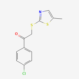 1-(4-Chlorophenyl)-2-[(5-methyl-1,3-thiazol-2-yl)thio]ethanone