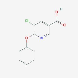 5-Chloro-6-(cyclohexyloxy)pyridine-3-carboxylic acid
