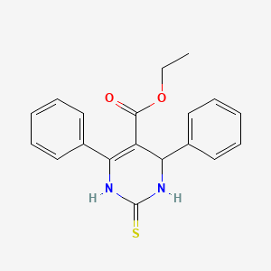 molecular formula C19H18N2O2S B14147805 Ethyl 4,6-diphenyl-2-sulfanyl-1,6-dihydropyrimidine-5-carboxylate CAS No. 154866-93-0