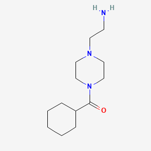 2-(4-Cyclohexanecarbonylpiperazin-1-yl)ethan-1-amine